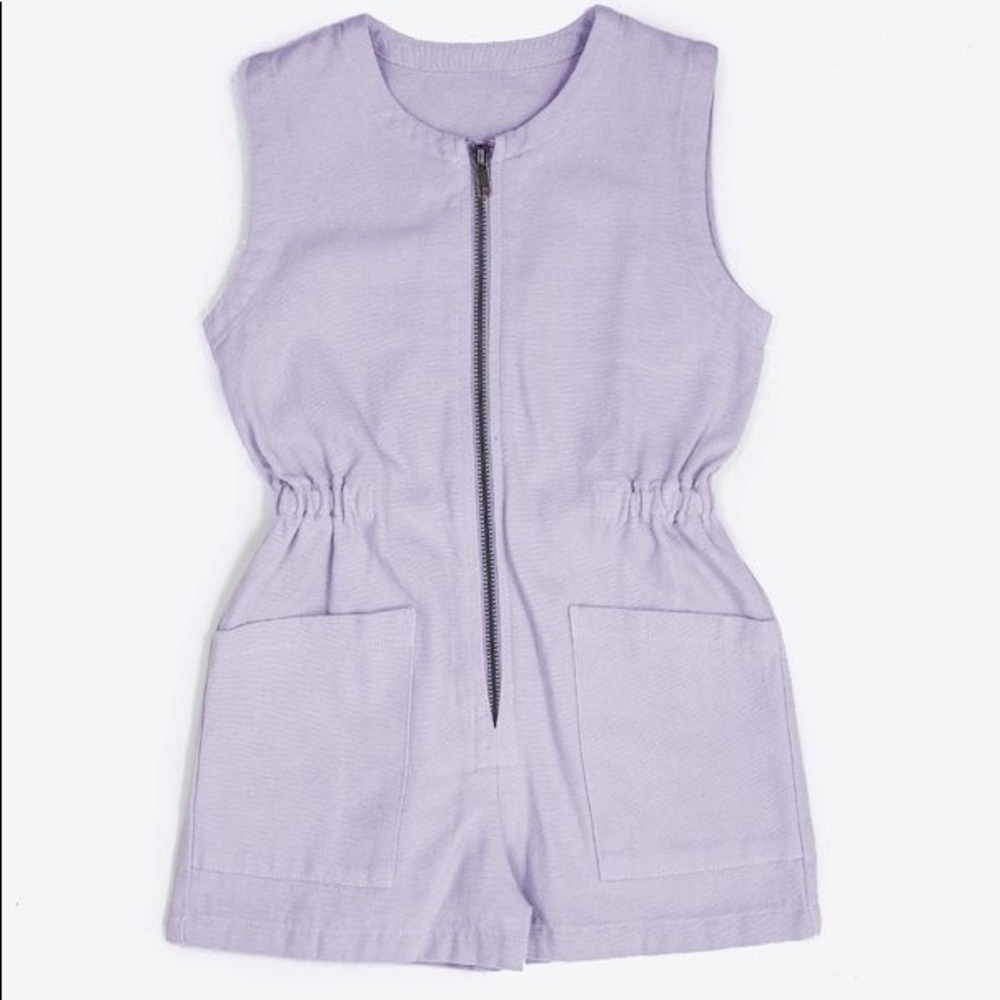 Lavender Sleeveless Kids Romper